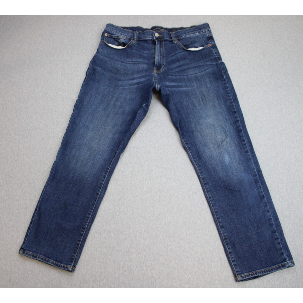 Lucky Brand Jeans Mens 36 X 30 Blue Denim Stretch 410 Athletic Straight‎ Leg
